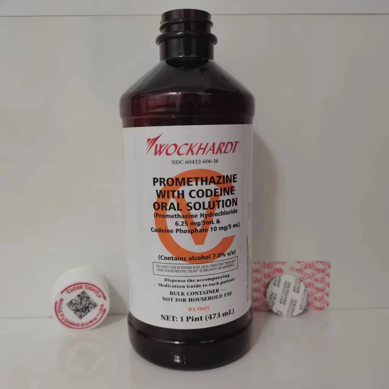 16oz empty cough syrup PET Bottle Pharmaceutical Packaging wockhardt bottle with wockhardt labels & sealed for your protection