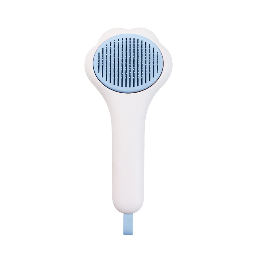 One Key Self Cleaning Pet Grooming Brush Dog Cat Hair Remover Cat's Paw Shape Pet Massager Comb