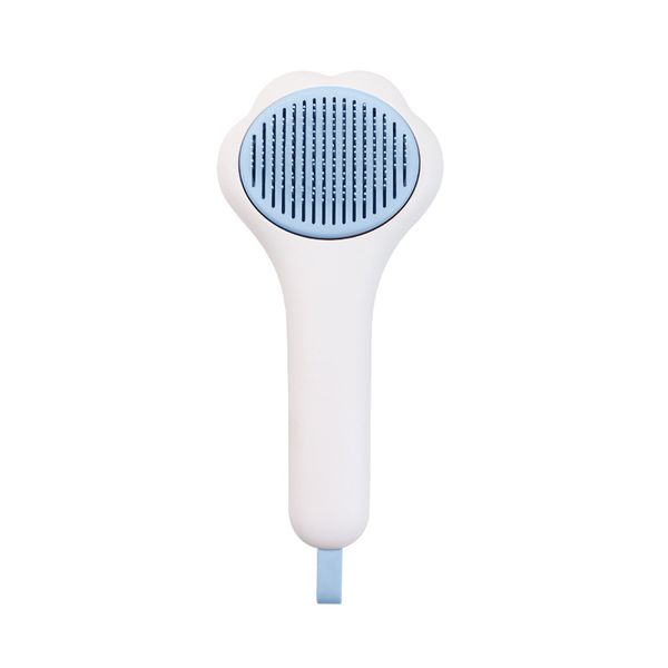 One Key Self Cleaning Pet Grooming Brush Dog Cat Hair Remover Cat's Paw Shape Pet Massager Comb