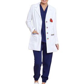 Hospital Doctor Lab Coat Work Clothes Long Sleeve Medical Laboratory Ladies White Coat