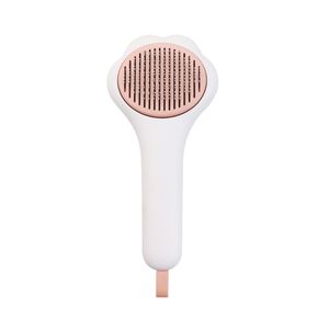 Pet Grooming Comb One Key Self Cleaning Cat Paw Shape Dog Hair Remover Pet Cat Brush