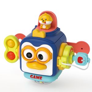 Popular item Children's Educational Sensory Busy Ball Toys Baby Multi functional Cartoon Six sided Hand Grasping Ball Toy