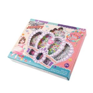 Top Sale eco-friendly Plastic Create Toys Maie your own bracelet Crown rubber bands bracelet kit set for girls