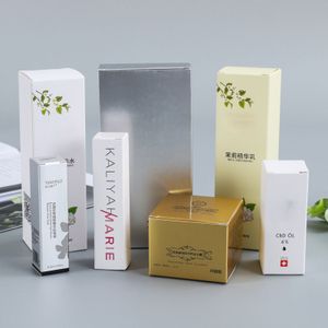 Wholesale Luxury Cardboard Paper Box Customized Logo Printing White Paper Small Folding Packing Card Perfume Boxes For Package
