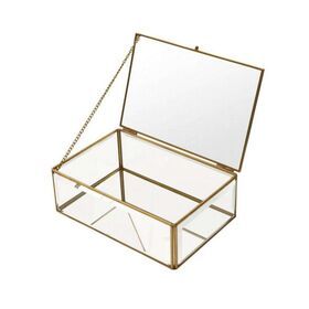 big size beveled glass storage and jewelry box