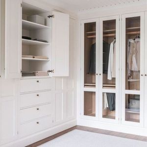 Custom bedroom furniture wooden modern cupboard RTA closet organizer modular melamine solid wood wardrobe from factory