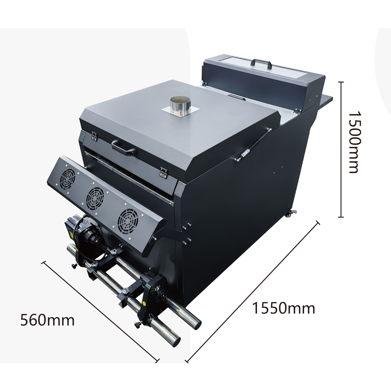0-650mm wide white ink hot painting shake powder machine W650-2 Drying machine infrared induction winding shake powder machine