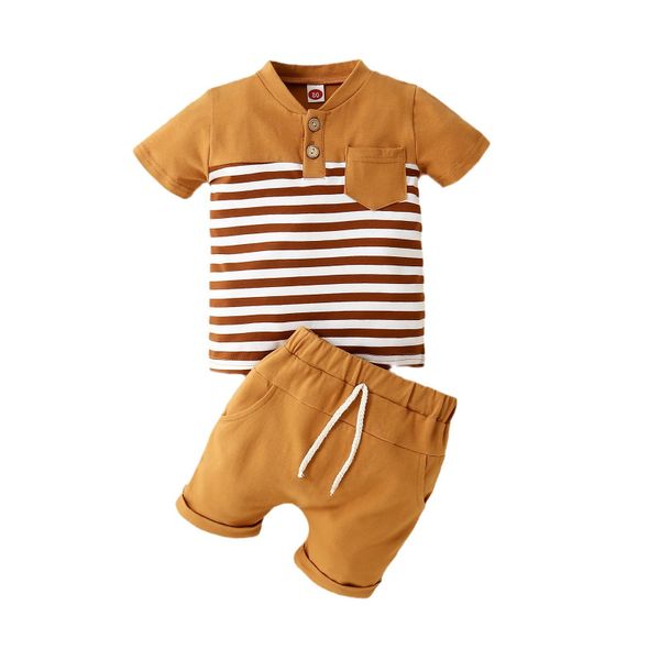 Baby clothes wholesale fashion t shirt pants summer outfits 2 pieces infant clothing set