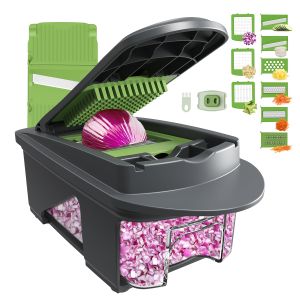 Kitchen Accessories 9 in 1 Food Cutter Veggie Onion Chopper Mandoline Slicer Multifunctional Vegetable Cutter