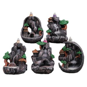 Small Resin Incense Waterfall Household Aromatherapy Supplies Retro Creative Backflow Incense Burner