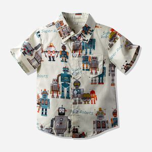 Hawaii Shirt Cotton Boys Shirt for Children Breathable and Comfortable Clothing Kids New Fashion Short Sleeves Summer Clothes