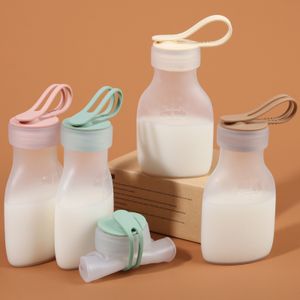 Reusable Leakproof Baby Food Freezer Storage Pouch Container Silicone Milk Storage Bags Bottle