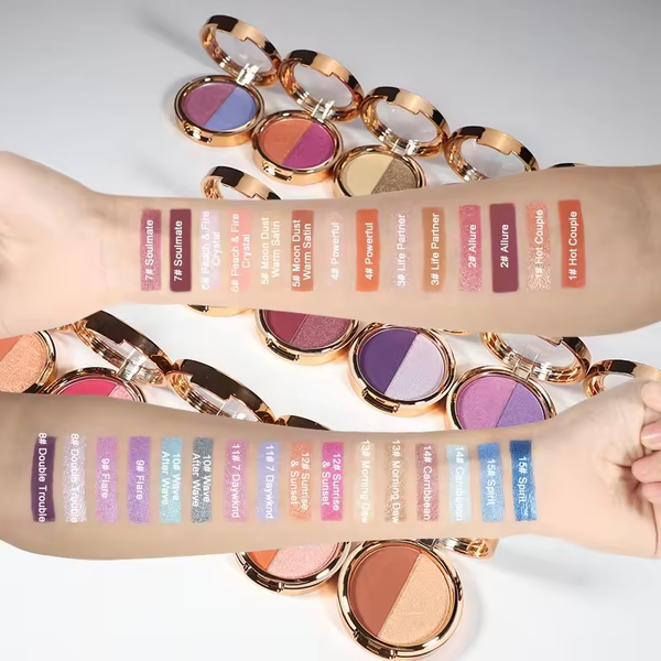 Wholesale Makeup Palette Eyeshadow No Label 2 in 1 Matte Shimmer Eyeshadow Palette High Pigmented Eyeshadow Pallets Waterproof
