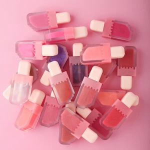 Wholesale 2024 top ranking products private  label 4ml cute ice cream lip glazed pudding moisturizes highlights lip gloss