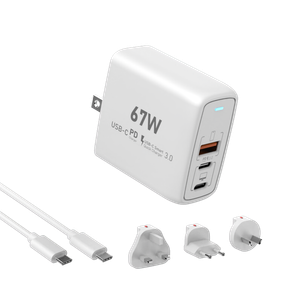 Hot sale EU US UK Power Adapter Factory Pd 65W Gan Fast Charger Usb Type C Usb C Power Strip with Pd 65 Gan Quick Charger