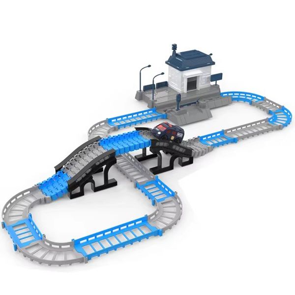 Children's Electric Engineering Versatile Assembly Electric Rail Car Toy Small Train Toy for Kids