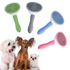 Hot Selling Dog Cat Hair Comb Self Cleaning DeShedding Remover Slicker Brush Grooming Tool Pet Hair Cat Grooming Brush