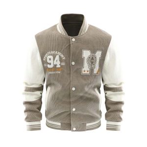 Men's Varsity Jacket College Letterman Baseball Bomber Windproof Jacket Lightweight Fashion Causal with Patch Internal Pocket