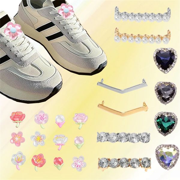 Custom Metal Shoe Buckle Shoe Accessories Clips Rhinestone Shoelaces Clips Sneaker Shoelace Charms