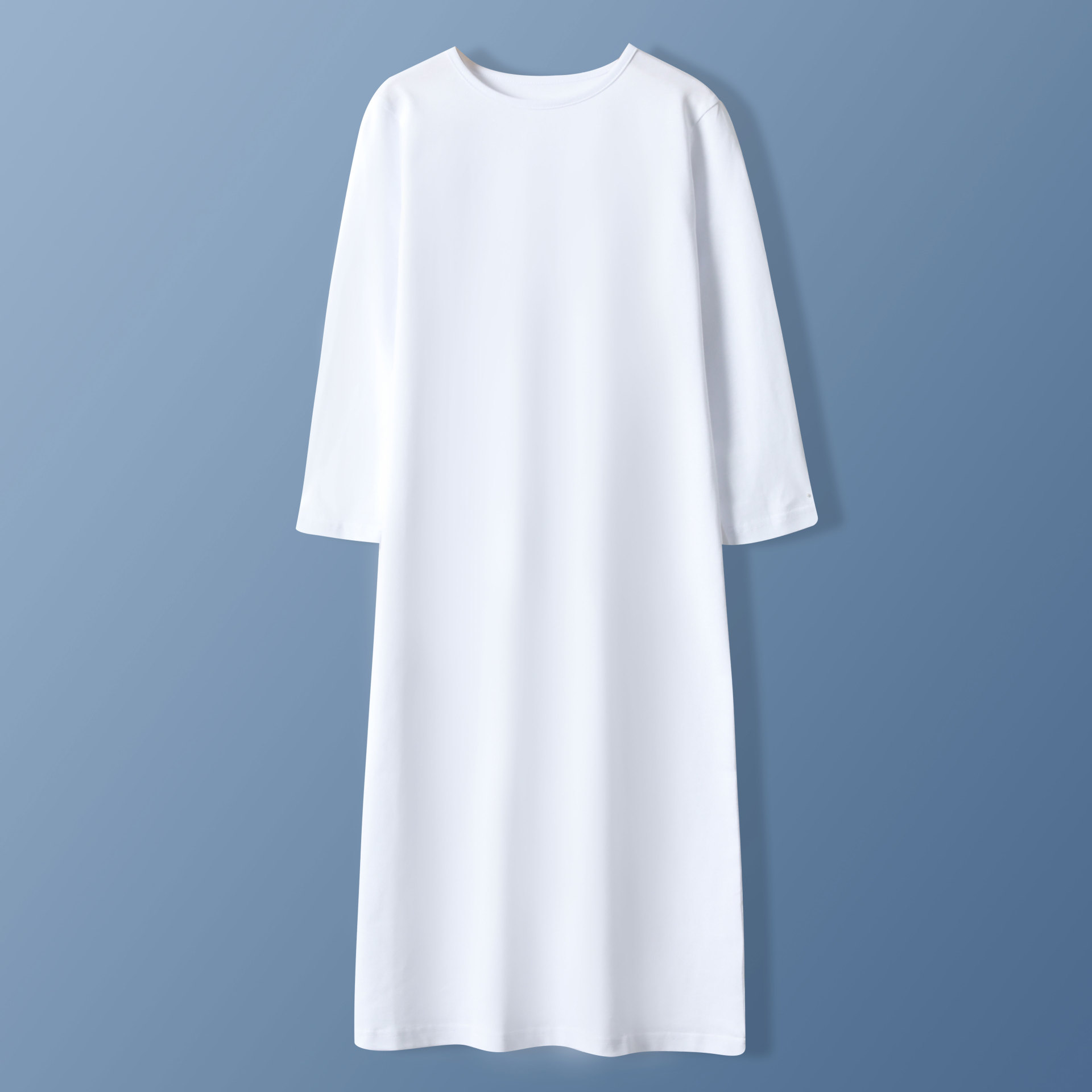 Shenzhen Plus One Clothing Co., Ltd. Wholesale Stylish Muslim Casual Thobe Casual Kids Robe Pakistan Daffah Jubbah Thobe Boys Solid Crew Neck Simple Robe Shirt