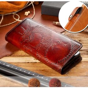Rubatop Co. Ltd Leather Wallet Galaxy Z Fold 3 Case / 8 colors / S-pen pocket by Andantannerie (Dragon)