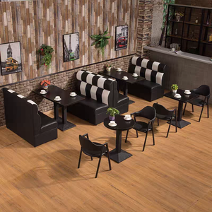Commercial retro style Foshan factory made Banquette Restaurant leather booth seating restaurant booth set Industrial bench
