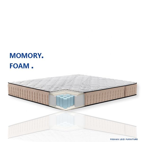 Furniture bedroom king size pocket spring memory foam mattress pads in a box