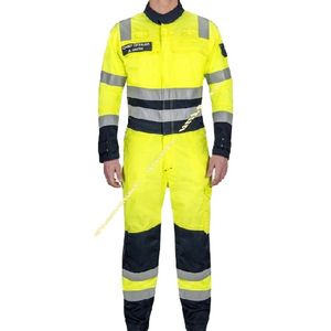 Factory direct sale hi vis flame retardant lightweight cotton safety clothing overalls