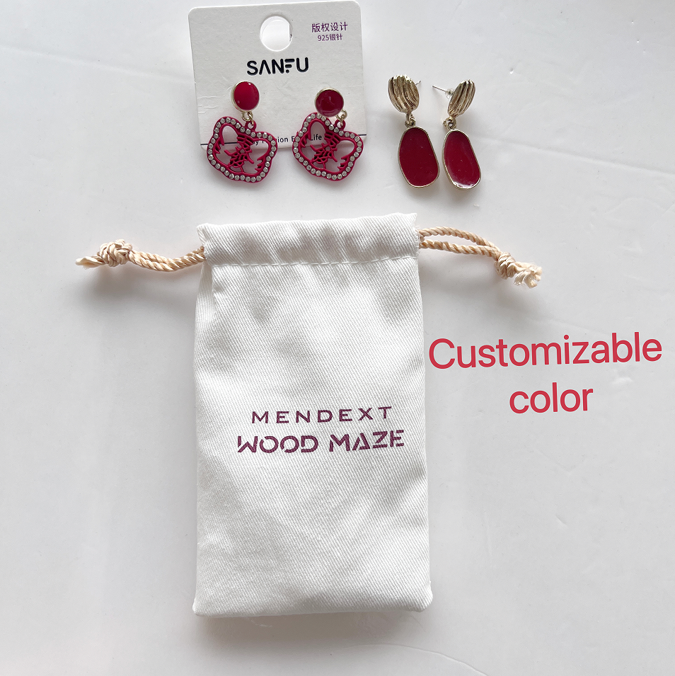 Shenzhen Huahongchang Packaging Products Co., Ltd. Factory customized pure cotton small bags wholesale jewelry drawstring bags environmentally friendly bag design