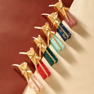 Lip Balm Tube Packaging Carton Golden Rectangle Lipstick Box Creative Bow Gift Wedding Decor Boxes Empty Packag Paper Boxs