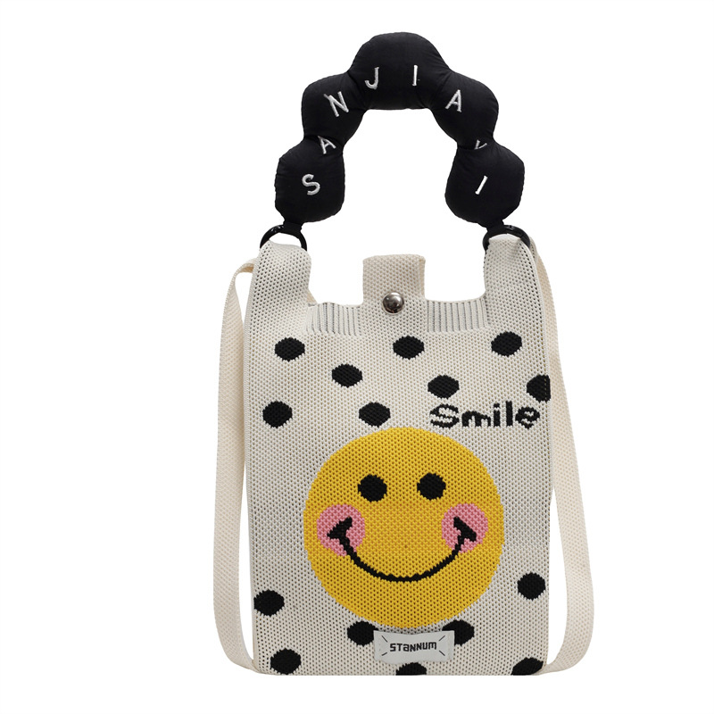 Women's Cute Cartoon Shoulder Bag Wholesale Knitted Purses Tote Bags Crochet Mini Clutches Handbag