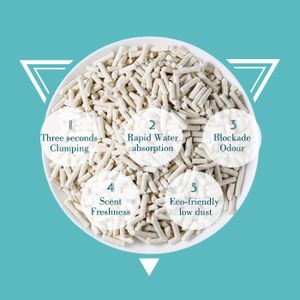 Dust Free  Cat Litter Factory  Natural Quickly Clumping Highly Absorbent Dust Free Tofu Cat Litter