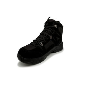 Outdoor waterproof parent-child leather mid-top  tongue sand-proof hiking shoes boys hiking shoes non-sli