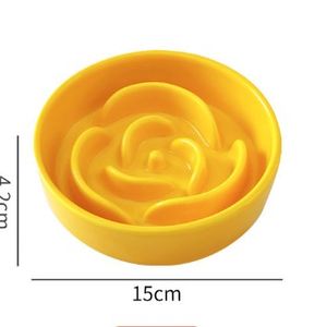 small yellow Ceramic Slow Food Bowl Dog Bowl