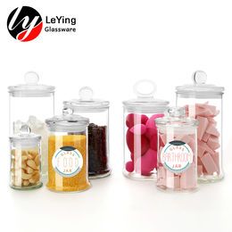 Manufactur Glassware Kitchen Container Anchor Clear Airtight Food Jars Glass Storage Jar with Lids