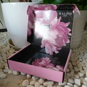2024 Wholesale Factory High-Quality Paper Box Paper Packaging Pink Shipping Box with Flower Design Box for Shoes/Clothing