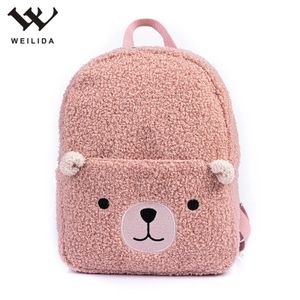 Kids Cartoon Cheap School Bag Student Backpacks Polyester Customized Plush Backpack Small Backpack Unisex Fashionable Fuzz Blue