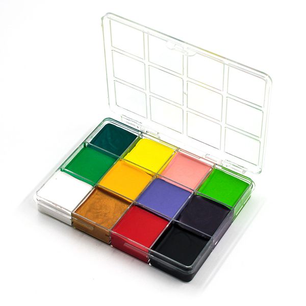 Wholesale  12 colors  face paint professional art face paint makeup water based body painting supplies for kids
