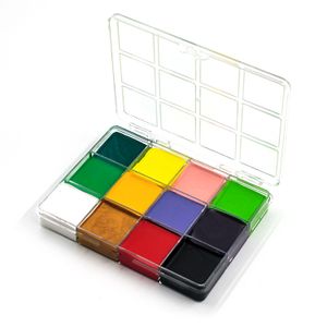 Wholesale  12 colors  face paint professional art face paint makeup water based body painting supplies for kids