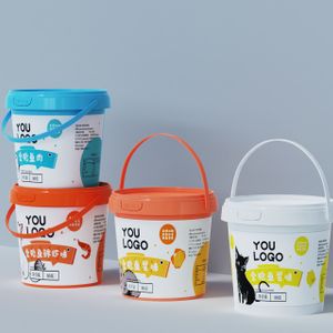 -20℃~120℃ good sealing  Peanut Butter Shea Butter Food Sauces Packaging Bucket 300ml~5L for chocolate spread IML Container