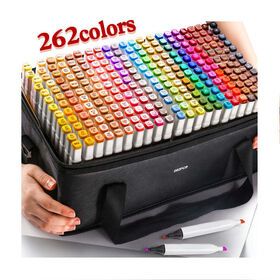 Dual Tip Alcohol Based Marker Pen 80/120/168 colors Square/triangle Shape Twin Marker Permanent Art Sketch Drawing Marker Pen