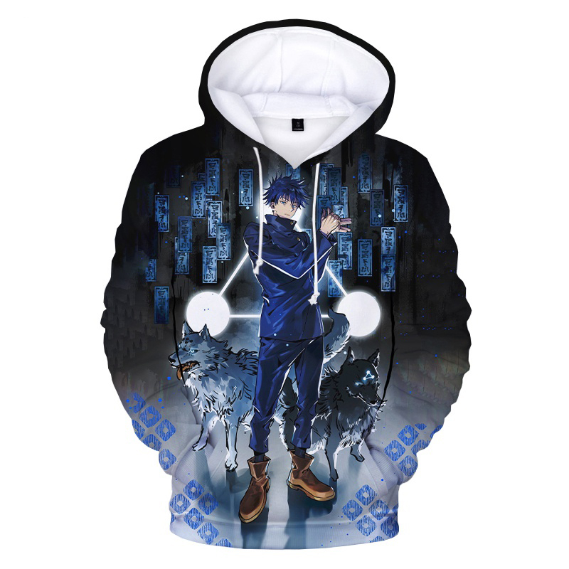 MAGES INTERNATIONAL Autumn-Winter Plus Size 3D Printed Anime Sweatshirts Unisex Oversized Pulpver Hoodies with Embroidered Washed Solid Pattern