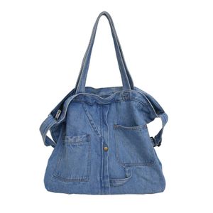 Female Casual Shoulder Messenger Bag Canvas Tote Denim Jean Bag Denim Handbags