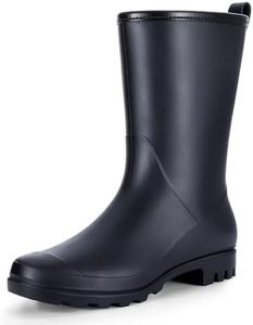 Breathable Mid Calf PVC Rain Boots with round Toe High Style Waterproof Garden Shoes for Unisex Winter Work Fishing Farming