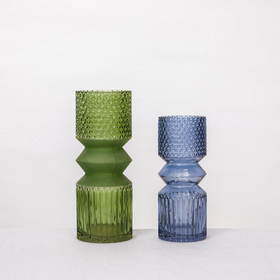 Tall glass vase, unique shape vase, decorative flower vases for wedding reception, home decor, housewarming gift
