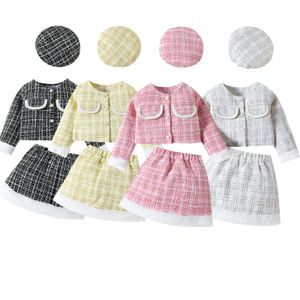 2024 Winter Autumn Baby Clothing Suit 3pcs Sweet Princess Girls Clothes Sets