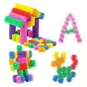 plastic educational colorful flower Hot sale Educational Toys For Kids 40 PCS wheel building block toys