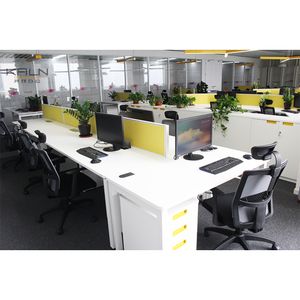 High quality reception desk workstation laptop commercial computer table 4/6/8 seater Certificate stable good price