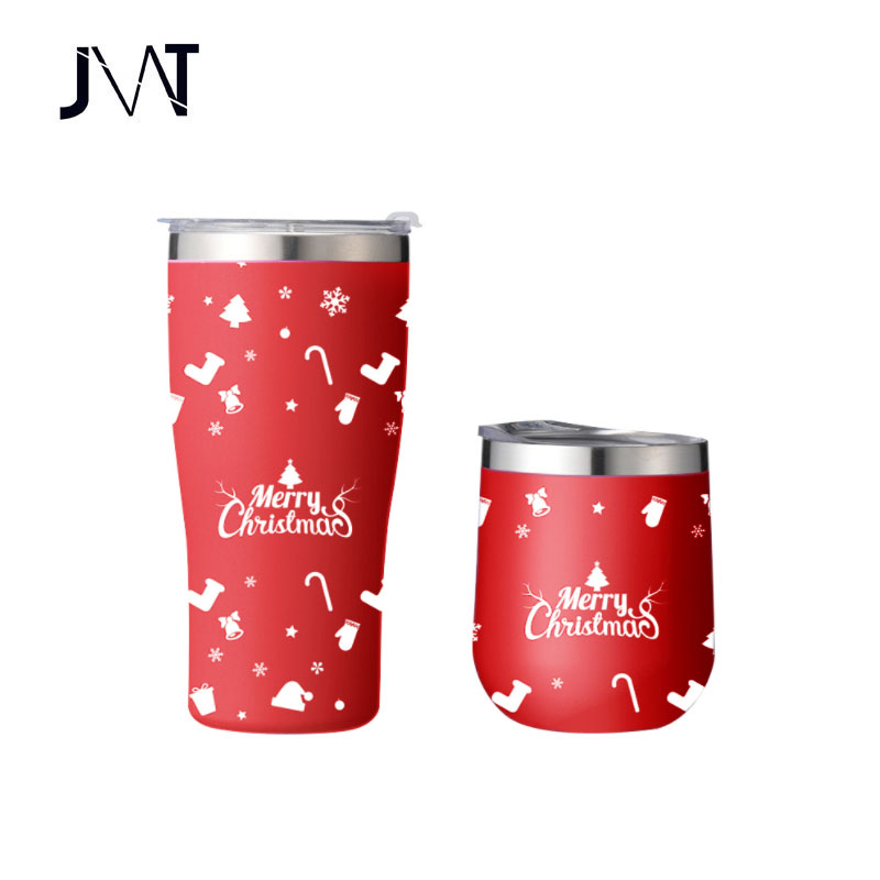 Quanzhou Jiwute Import & Export Co., Ltd. 2024 Christmas Gift Custom 20oz Vacuum Insulated Car Cup Powder Coated Tumbler Thermal Stainless Steel Coffee Mug