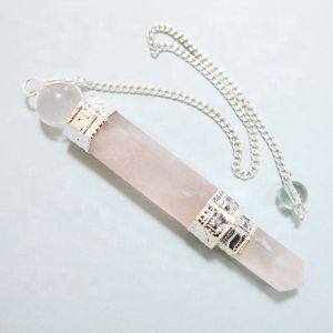 Beautiful Healing Rose Quartz Stone Dowsing Style Pendulum for Meditation Reiki Art Gift Gemstone Craft Type Agate Jade